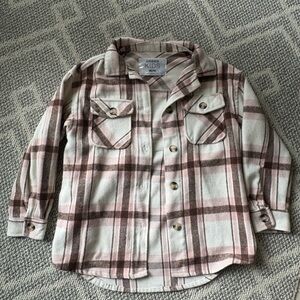 Urban Planet Kids Plaid Shirt - Brown and Cream